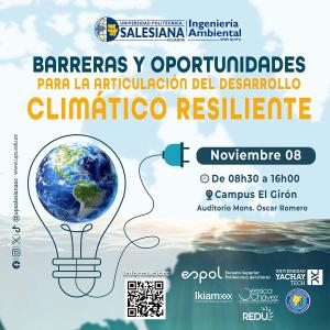 Afiche del Panel: Barreras y oportunidades para la articulación del desarrollo climático resiliente